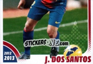 Figurina J.Dos Santos in action - FC Barcelona 2012-2013 - Panini