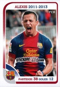 Cromo Alexis Sánchez (Trayectoria) - FC Barcelona 2012-2013 - Panini