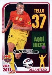 Sticker Cristian Tello (Delantero) - FC Barcelona 2012-2013 n. 141 - Panini