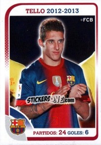 Sticker Cristian Tello (Trayectoria) - FC Barcelona 2012-2013 - Panini