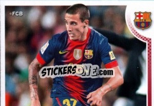 Sticker Cristian Tello in action - FC Barcelona 2012-2013 n. 143 - Panini