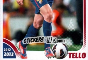 Figurina Cristian Tello in action - FC Barcelona 2012-2013 - Panini