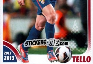 Cromo Cristian Tello in action - FC Barcelona 2012-2013 - Panini