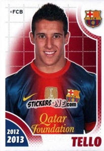 Sticker Cristian Tello - FC Barcelona 2012-2013 n. 145 - Panini