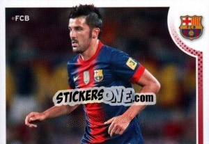 Sticker David Villa in action - FC Barcelona 2012-2013 n. 147 - Panini