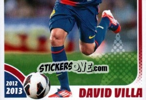 Figurina David Villa in action - FC Barcelona 2012-2013 - Panini