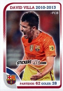 Sticker David Villa (Trayectoria) - FC Barcelona 2012-2013 n. 149 - Panini