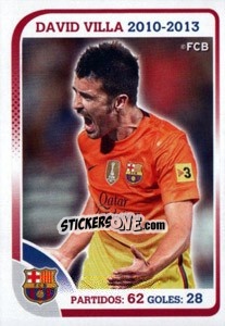 Figurina David Villa (Trayectoria) - FC Barcelona 2012-2013 - Panini