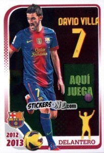 Sticker David Villa (Delantero) - FC Barcelona 2012-2013 n. 150 - Panini