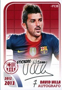 Sticker David Villa (Autografo) - FC Barcelona 2012-2013 n. 151 - Panini