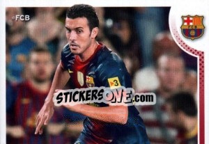 Sticker Pedro in action - FC Barcelona 2012-2013 - Panini