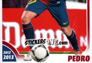 Sticker Pedro in action - FC Barcelona 2012-2013 - Panini