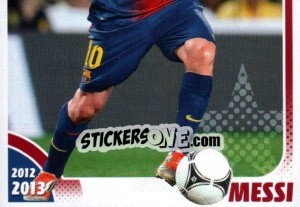 Sticker Messi in action - FC Barcelona 2012-2013 n. 160 - Panini