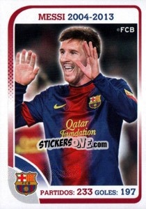 Figurina Messi (Trayectoria) - FC Barcelona 2012-2013 - Panini