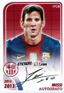 Sticker Messi (Autografo) - FC Barcelona 2012-2013 n. 163 - Panini