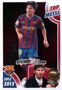 Sticker Top Messi (Ballon d'Or 2009) - FC Barcelona 2012-2013 n. 164 - Panini