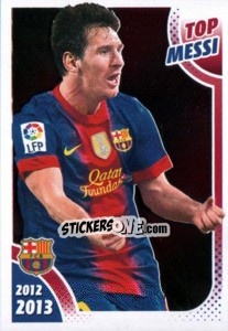 Sticker Top Messi (Celebration goal) - FC Barcelona 2012-2013 n. 169 - Panini