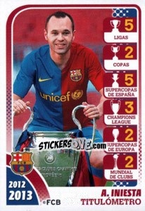 Sticker A.Iniesta - FC Barcelona 2012-2013 n. 173 - Panini