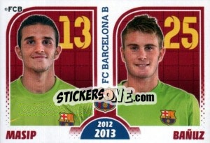 Sticker Masip / Miguel Banuz - FC Barcelona 2012-2013 n. 182 - Panini