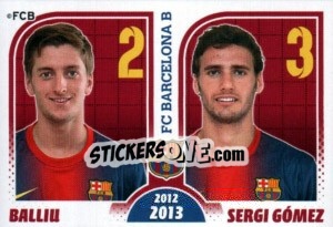 Sticker Ivan Balliu / Sergi Gomez - FC Barcelona 2012-2013 n. 183 - Panini