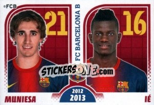 Sticker Marc Muniesa / edgar Ie - FC Barcelona 2012-2013 n. 185 - Panini