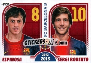 Figurina Javier Espinosa / Sergi Roberto - FC Barcelona 2012-2013 - Panini