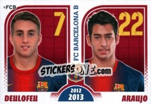 Sticker Gerard Deulofeu / Araujo - FC Barcelona 2012-2013 - Panini