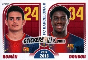 Cromo Joan Angel / Jean Dongou - FC Barcelona 2012-2013 - Panini