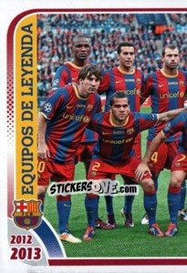 Cromo FC Barcelona 2010/2011 - FC Barcelona 2012-2013 - Panini