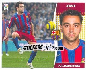 Sticker Xavi - Liga Spagnola 2006-2007 n. 75 - Colecciones ESTE