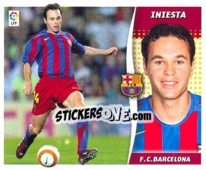 Sticker Iniesta - Liga Spagnola 2006-2007 n. 77 - Colecciones ESTE