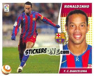Sticker Ronaldinho - Liga Spagnola 2006-2007 n. 80 - Colecciones ESTE