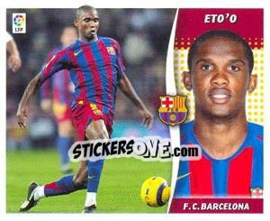 Sticker Eto´o - Liga Spagnola 2006-2007 n. 81 - Colecciones ESTE