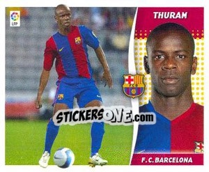 Sticker Lilian Thuram (Doble Imagen) - Liga Spagnola 2006-2007 n. 84 - Colecciones ESTE