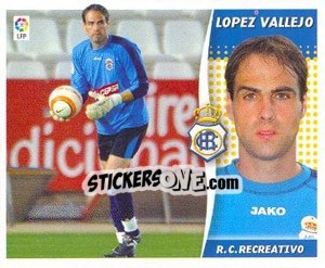 Cromo Lopez Vallejo - Liga Spagnola 2006-2007 n. 423 - Colecciones ESTE