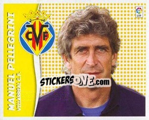 Sticker Manuel Pellegrini (Entrenador) - Liga Spagnola 2006-2007 n. 542 - Colecciones ESTE