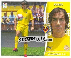 Cromo Robert Pires (Villarreal) 9 - Liga Spagnola 2006-2007 - Colecciones ESTE