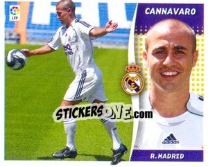 Sticker Cannavaro (R. Madrid) 16 - Liga Spagnola 2006-2007 n. 616 - Colecciones ESTE