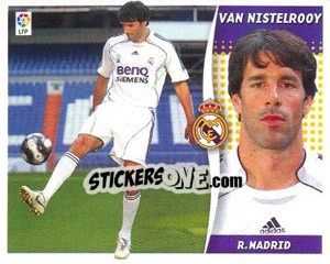 Sticker Van Nistelrooy (R. Madrid) 21 - Liga Spagnola 2006-2007 n. 621 - Colecciones ESTE