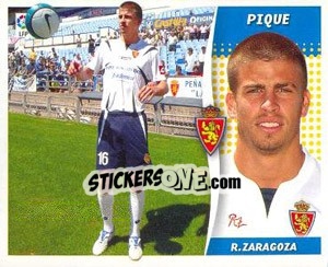 Sticker Piqué (Zaragoza) 25 - Liga Spagnola 2006-2007 n. 625 - Colecciones ESTE