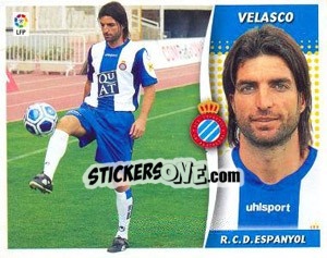 Figurina Velasco (Espanyol) 42 - Liga Spagnola 2006-2007 n. 642 - Colecciones ESTE