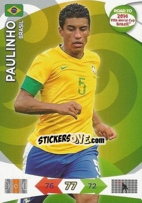 Sticker Paulinho - Road to 2014 FIFA World Cup Brazil. Adrenalyn XL - Panini