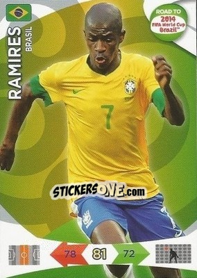 Figurina Ramires - Road to 2014 FIFA World Cup Brazil. Adrenalyn XL - Panini