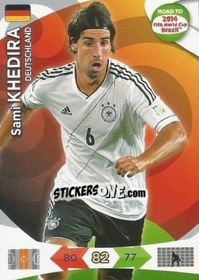 Sticker Sami Khedira - Road to 2014 FIFA World Cup Brazil. Adrenalyn XL n. 51 - Panini