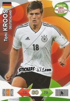 Sticker Toni Kroos - Road to 2014 FIFA World Cup Brazil. Adrenalyn XL n. 53 - Panini
