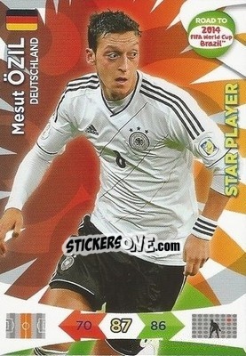 Sticker Mesut Özil - Road to 2014 FIFA World Cup Brazil. Adrenalyn XL n. 54 - Panini