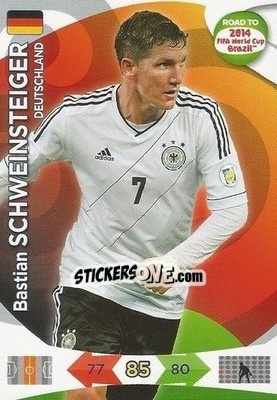 Figurina Bastian Schweinsteiger - Road to 2014 FIFA World Cup Brazil. Adrenalyn XL - Panini