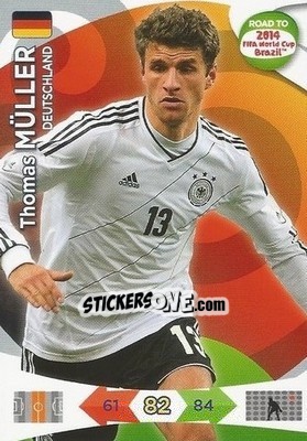 Sticker Thomas Müller - Road to 2014 FIFA World Cup Brazil. Adrenalyn XL - Panini