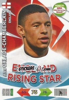 Sticker Alex Oxlade-Chamberlain - Road to 2014 FIFA World Cup Brazil. Adrenalyn XL n. 69u - Panini