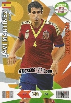 Sticker Javi Martínez - Road to 2014 FIFA World Cup Brazil. Adrenalyn XL n. 79 - Panini